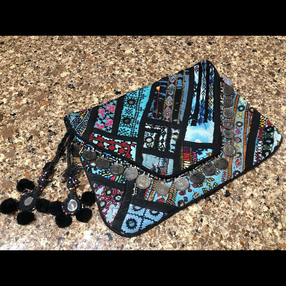 Antik Batik Banja Blue Clutch